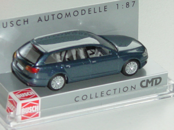 Audi A6 Avant, Mj. 2004, dunkel-graublaumetallic, CMD Collection, Busch, 1:87, PC-Box