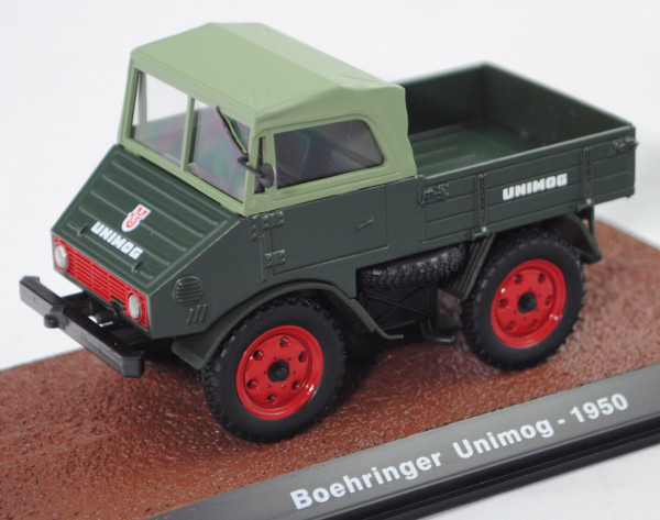 Boehringer Unimog 70200 (Modell 1948-1951, Baujahr 1950), tannengrün, EDITION ATLAS, 1:32, mb