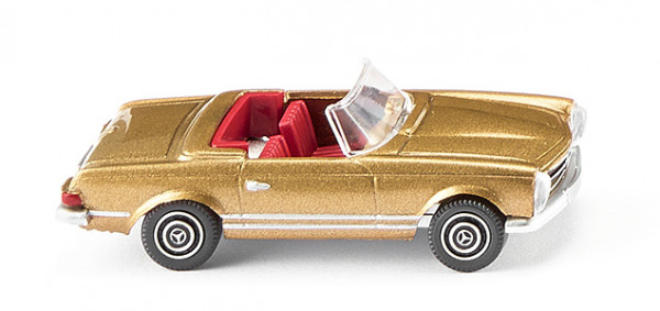 Mercedes-Benz 250 SL Cabrio (Pagode, Baumuster W 113, Modell 1966-1967), goldmetallic, Wiking, 1:87,