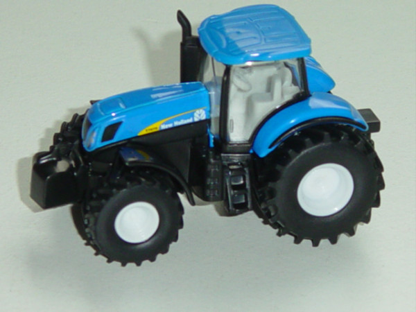 00000 New Holland T7070 Traktor (Modell 2009-2011), hell-signalblau/schwarz, 1:87, L17mpK