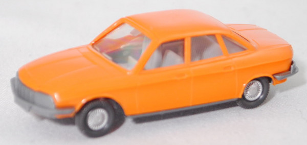 003f NSU Ro 80 (Typ 80, Modell 1967-1972, Baujahr 1967), orangegelb, innen silbergrau, Wiking, 1:87