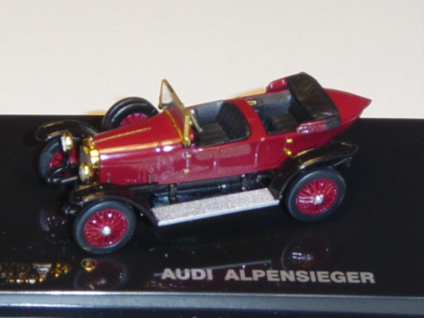 Audi Alpensieger, purpurrot, Verdeck offen, Ricko / Busch, 1:87, PC-Box