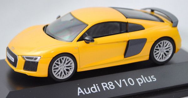 Audi R8 V10 plus (Typ 4S, 2. Gen., Modell 2015-), vegasgelb, Herpa, 1:43, PC-Box (EAN 4013150070928)