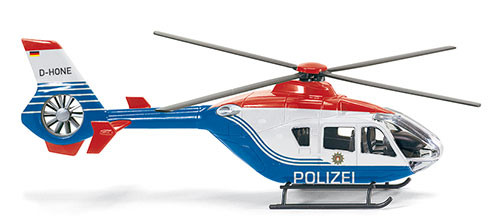 Polizei - Hubschrauber, rot/weiß/blau, POLIZEI, Wiking, 1:87, mb