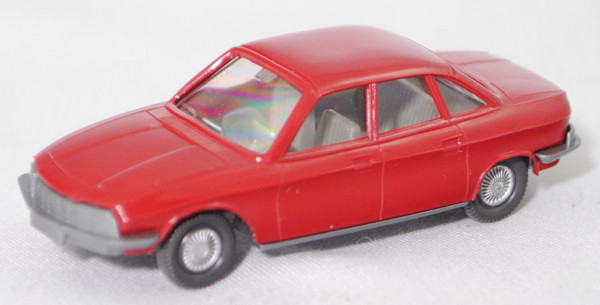 003e NSU Ro 80 (Typ 80, Modell 1967-1972, Bj. 1967), rubinrot, innen dunkelbraunweiß, Wiking, 1:87