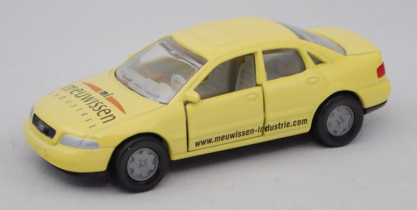 Audi A4 1.8 (B5, Typ 8D, Mod. 94-99), gelb, mi / meuwissen / INDUSTRIE, mit Zertifikat, Werbebox