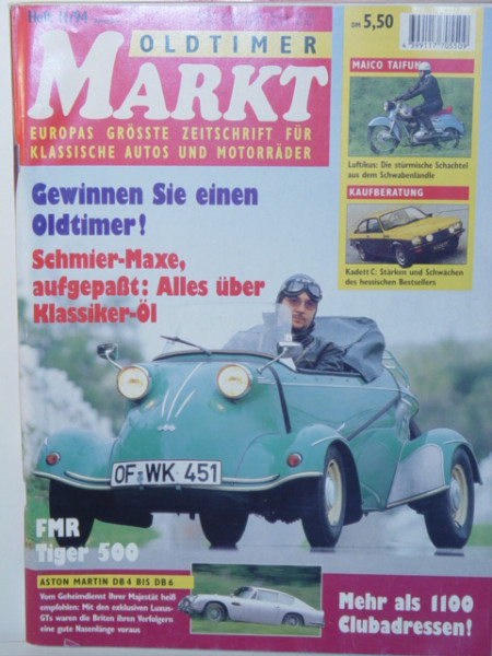 MARKT EUROPAS GRÖSSTE OLDTIMER-ZEITSCHRIFT, Heft 11, November 1994