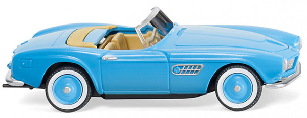 BMW 507 (Modell 1956-1959), hellblau, Verdeck sandgelb, Wiking, 1:87, mb
