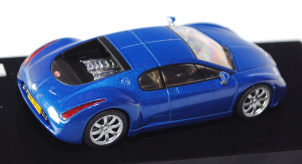 Bugatti EB 18.3 Chiron, Modell 1999, signalblaumetallic, Präsentation: IAA Frankfurt 1999, AUTOart,