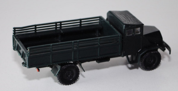 Ford 3t G 398 SAM Allrad-LKW mit Militär-Pritschenaufbau, schwarzgrün, Plane weg