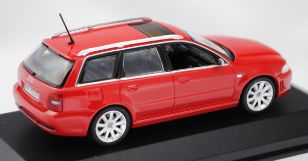 Audi RS4 Avant (Facelift B5, Typ 8D, Modell 2000-2001), misanorot, Minichamps, 1:43, PC-Box ohne Umk