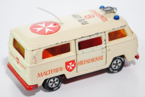 VW Bus (Typ T2b) Malteser-Krankenwagen, Modell 1972-1979, hellelfenbein, MALTESER- HILFSDIENST / JOH