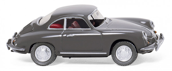 Porsche 356 B Coupé (Modell 1959-1963, Baujahr 1961), schiefergrau, Wiking, 1:87, mb