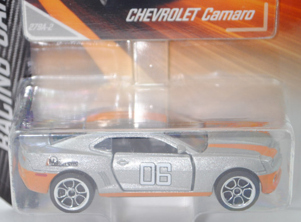 Chevrolet Camaro Coupé (5. Gen., Mod. 2009-2013) (Nr. 279A), grau/orange, Majorette / 06, Nr. 279A-2