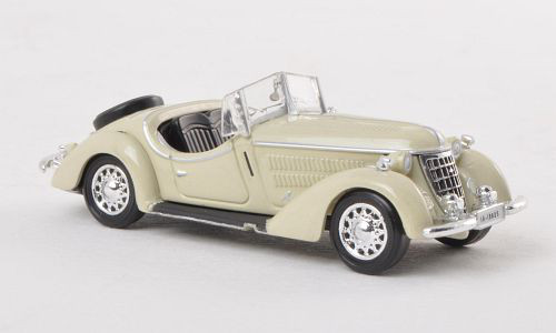 Wanderer W25K Roadster (Modell 1936-1938), hell-elfenbein, Ricko / Brekina, 1:87, PC-Box