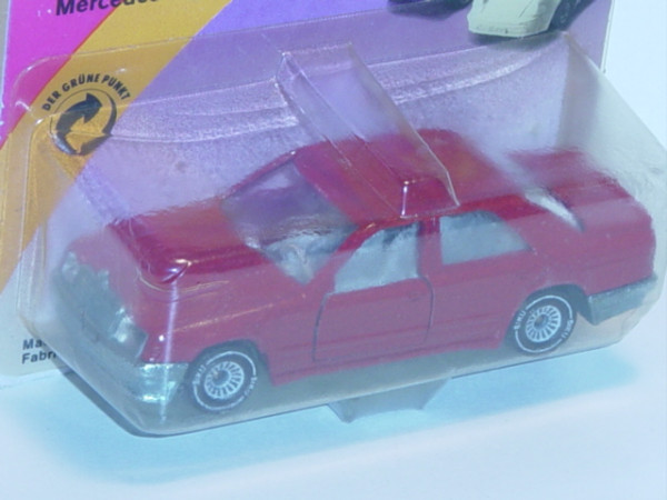 00006 Mercedes 300 E (Baureihe W 124), Modell 1985-1986, iberischrot, innen lichtgrau, Chassis chrom