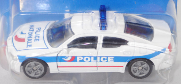 00101 F Dodge Charger SXT 3.5L V6 (Mod. 05-10) Police Car, weiß, POLICE, hohe Blaulichtleiste, P29e