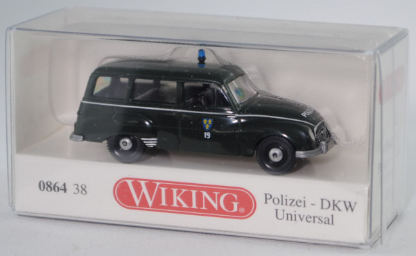 Polizei - Auto Union 1000 (DKW) Universal (Typ AU 1000, Modell 1959-1962, Baujahr 1959), tannengrün,