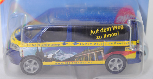 00405 VW T5 Multivan (Typ 7H, Modell 2003-2009), kobaltblaumetallic, FDP im Deutschen Bundestag, P29