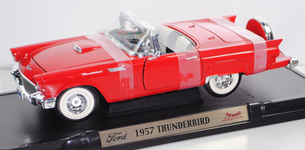 Ford Thunderbird (1. Generation, Mod. 55-57, Baujahr 1957), rot, ROAD Signature / Yatming, 1:18, mb