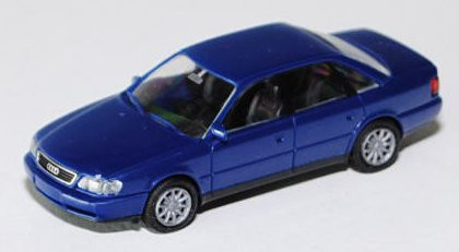 Audi A6 (C4, Typ 4A), Modell 1994-1997, saphirblau, Rietze, 1:87, mb