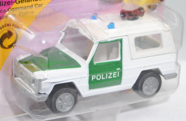 Mercedes-Benz 280 GE (Typ W 460, Modell 1980-1990) Polizei-Geländewagen, reinweiß/moosgrün, innen li