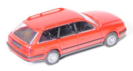 Audi 100 Avant (C4), Modell 1991-1994, feuerrot, mit Radblenden, Rietze, 1:87, mb
