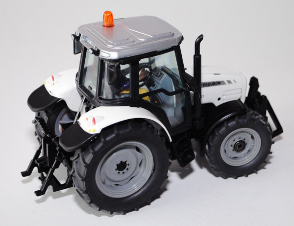 00404 SSC Massey Ferguson MF 5460 Dyna-4 Traktor (Modell 2007-2008), weißaluminiummetallic/cremeweiß