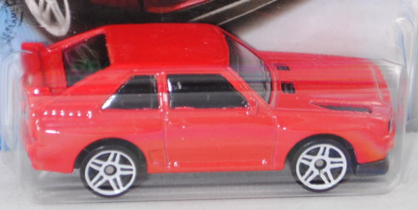 Audi sport quattro (Typ 85Q, Mod. 1984-1986), d.-verkehrsrot (vgl. tornadorot), Hot Wheels, 1:61, mb