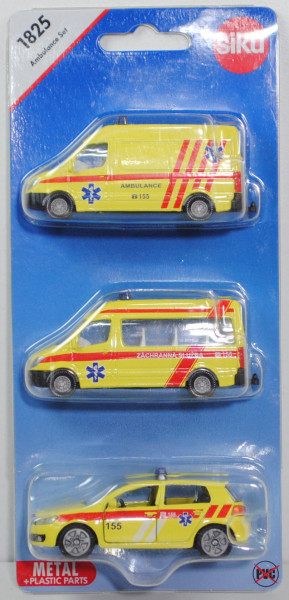 06101 CZ Ambulance Set mit MB Sprinter II Kleinbus und Kastenwagen + VW Golf VI, C 155, P29e Limited