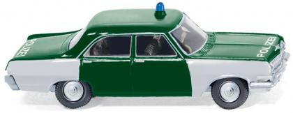 Polizei - Opel Kapitän A, Modell 1964-1968, tannengrün, Kotflügel weiß, POLIZEI, Wiking, 1:87, mb