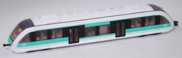 00103 F Nahverkehrszug (Mod. 99-, Epoche V), weiß, RATP-Logo, Dach vorne + hinten grau, SIKU, 1:114