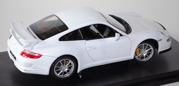 Porsche 911 GT3 (Typ 997), Modell 2006-2009, reinweiß, Türen + Haube vorne + Motorhaube zu öffnen, m
