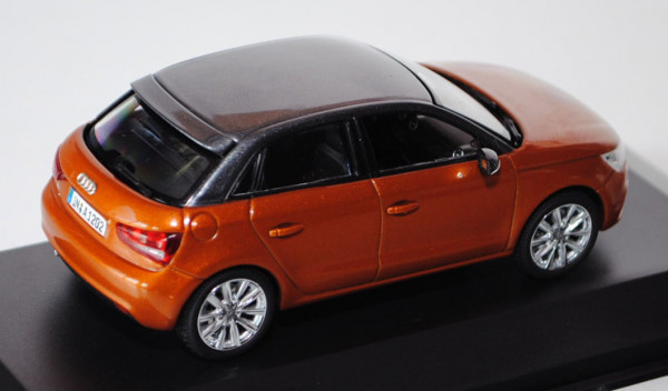 Audi A1 Sportback, Modell 2012-, samoa orange, Kyosho, 1:43, Werbeschachtel