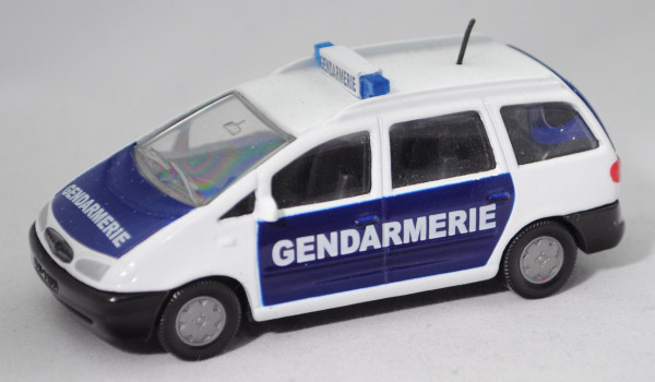 00100 F Ford Galaxy 2.8 V6 (Typ WGR, Mod. 95-00) Polizei-Verkehrsdienst,weiß/saphirblau, GENDARMERIE