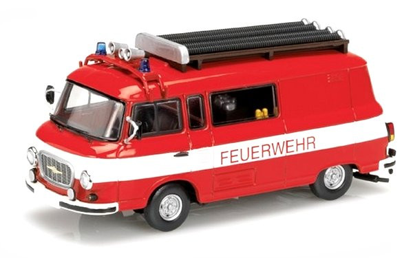 Barkas B 1000, Modell 1961-1989, feuerrot/reinweiß, FEUERWEHR, Schuco, 1:43, PC-Box (Limited Edition