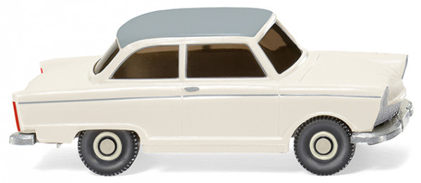 DKW Junior de Luxe (Modell 1961-1963, Baujahr 1961), perlweiß, Dach verkehrsgrau, Wiking, 1:87, mb