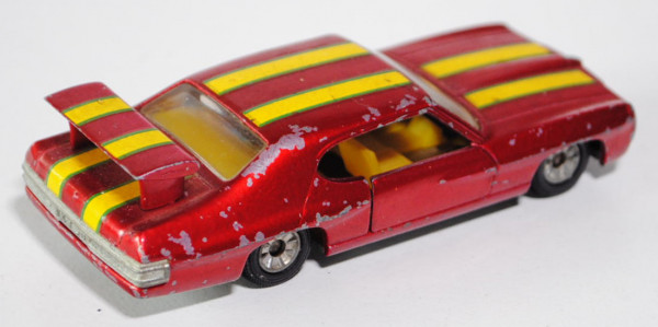 Pontiac GTO \'The Judge\', rotmetallic, innen gelb, Lenkrad schwarz, Fac, R6, minimale Farbabplatzer