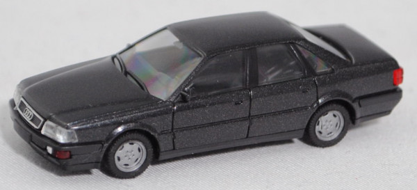 Audi V8 (D11, Typ 4C, Mod. 1988-1994), schwarzgraumetallic (vgl. panthero metallic), Herpa, 1:87, mb