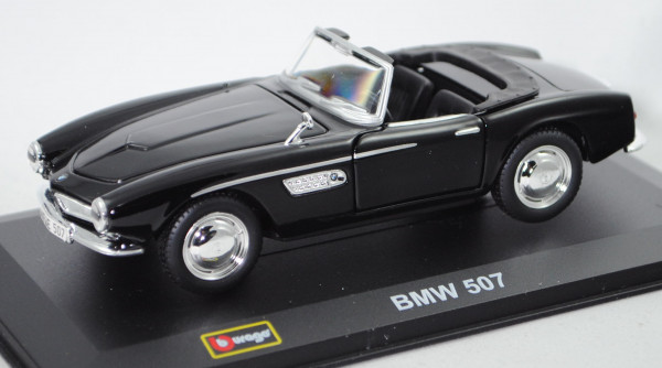 BMW 507 (Typ 507, Modell 1956-1959, Baujahr 1956), schwarz, Bburago Street Classics, 1:32, PC-Box