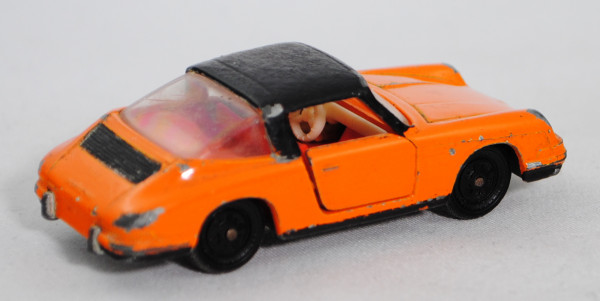 Porsche 911 Targa (Typ Urmodell, Modell 1965-1973), hell-hellrotorange, innen rotorange, Lenkrad cre