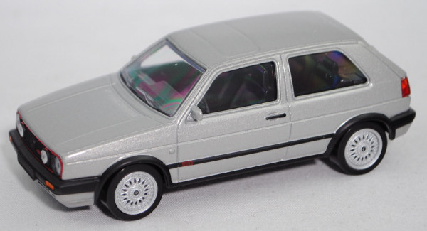 VW Golf GTI G60 (2. Gen., Typ 1G1, Facel. 2 1989, Mod. 90-91), diamantsilber met., Norev, 1:43, Box