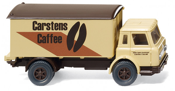 International Harvester Koffer-LKW, Modell 60er Jahre, beige/schokoladenbraun, Kaffee-Lagerei-Gesell