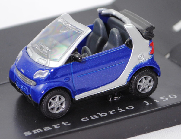 00401 smart fortwo cabrio passion (1. Gen., A 450, Modell 2000-2003), true blue met., SIKU, 1:50, mb