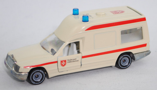 Mercedes-Benz 260 E (Baureihe VF 124 E 26, Modell 1986-1989) Binz-Ambulanz, hellelfenbein, Malteser