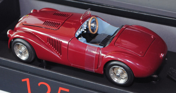 Ferrari 125 S, Modell 1947, weinrot, ELITE, 1:18, mb (Limited Edition Serie Super Elite, Nr. 0830 /