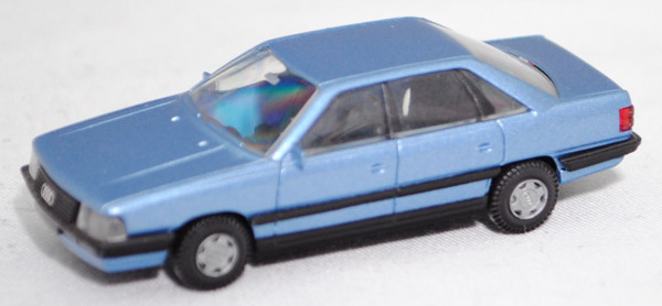 Audi 200 Turbo (2. Gen., Baureihe C3, Typ 44, Modell 1985-1987), hell-fernblaumetallic, Rietze, 1:87