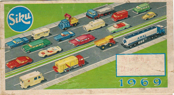 Verbraucherprospekt / Katalog 1969, Zinkgußmodelle, mit Abnutzungsspuren, Katalog vorne beschriftet,