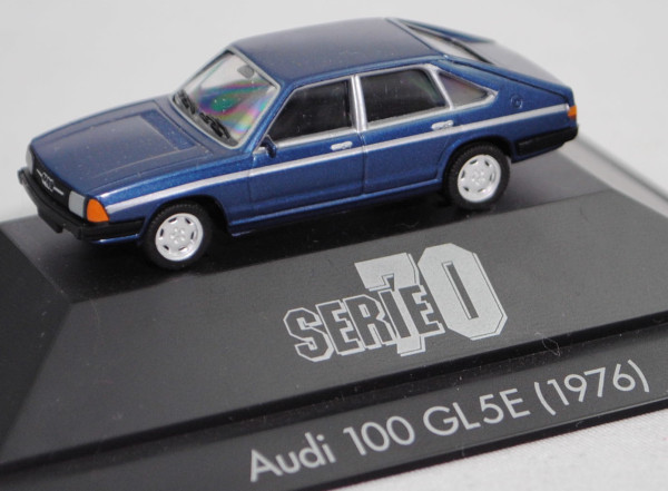 Audi 100 Avant GL 5E (C2, Typ 43, Mod. 1977-1979), violettblaumet., Herpa, 1:87, PC-Box ohne Deckel