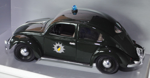 VW Käfer Standardlimousine (Typ 11) (Brezelkäfer), Modell 1949, tannengrün, POLIZEI Baden Württember